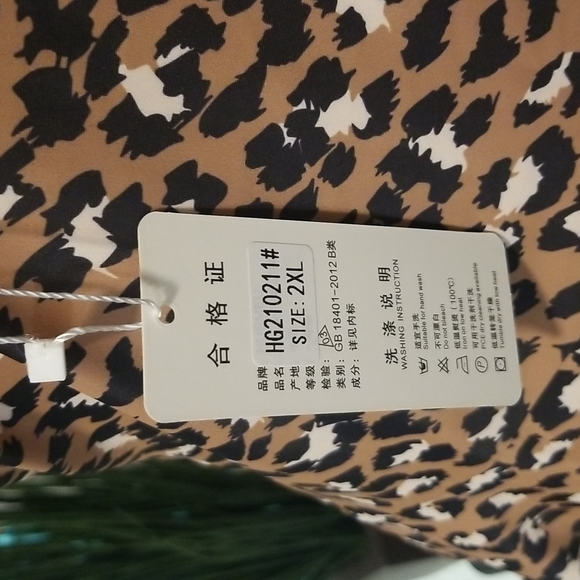 Ladies leopard print plus size swim dress - Picture 3 of 4